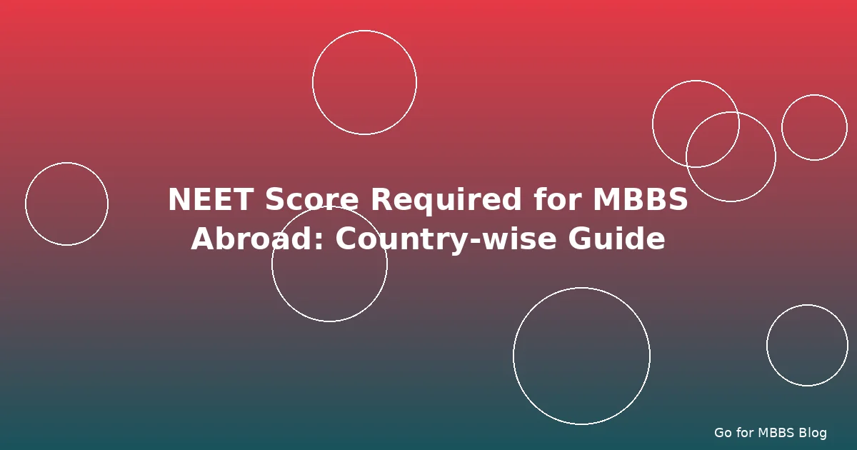 NEET Score Required for MBBS Abroad: Country-wise Guide